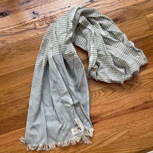 Be Kind scarf/shall in light blue and white